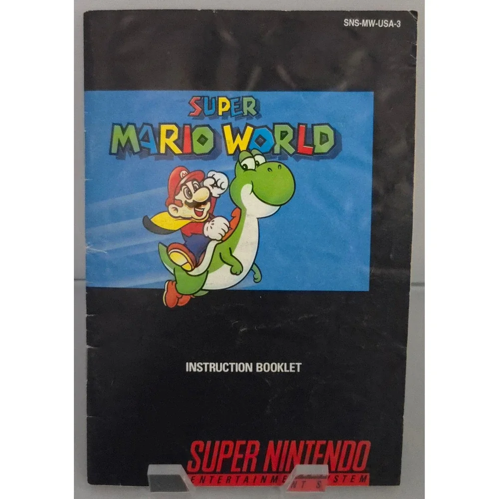 Nintendo SNS-006 Super Mario World SNES Video Game‎ with Manual NTSC-U Stamp 27